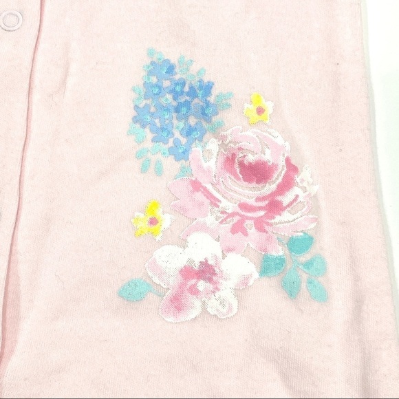 NWOT Little Me Pink Floral Spring Infant Romper - Picture 2 of 4
